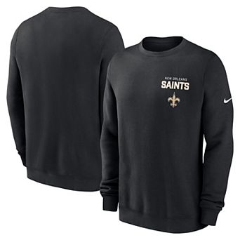 Men's Nike Black New Orleans Saints Primetime Club Fleece Pullover Sweatshirt