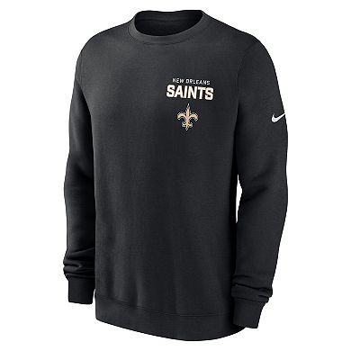 Men's Nike Black New Orleans Saints Primetime Club Fleece Pullover Sweatshirt