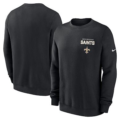 Men's Nike Black New Orleans Saints Primetime Club Fleece Pullover Sweatshirt