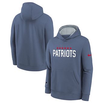 Youth Nike Storm Blue New England Patriots 2025 Rivalries Collection Club Hoodie