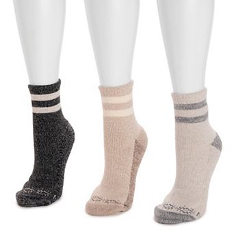 Women's MUK LUKS Dream Step Cozy Mini Crew Sock 3 pk
