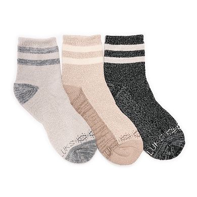 Women's MUK LUKS Dream Step Cozy Mini Crew Sock 3-pk.