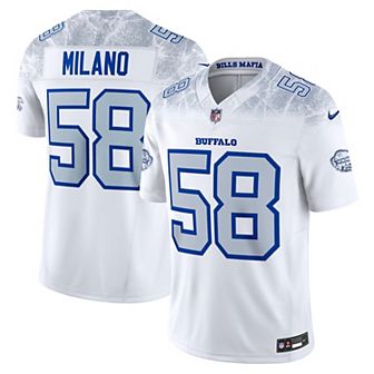 Men's Nike Matt Milano White Buffalo Bills 2025 Rivalries Collection Limited Jersey