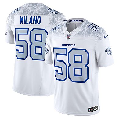 Men's Nike Matt Milano White Buffalo Bills 2025 Rivalries Collection Limited Jersey