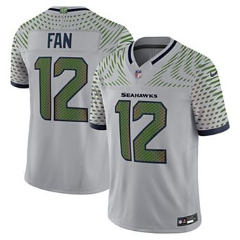 Men's Nike 12s Wolf Gray Seattle Seahawks 2025 Rivalries Collection Limited Jersey