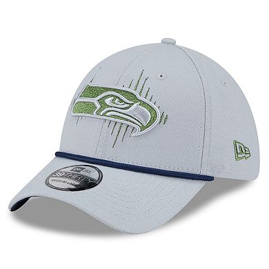Men's New Era Wolf Gray Seattle Seahawks 2025 Rivalries Collection Sideline 39THIRTY Flex Hat