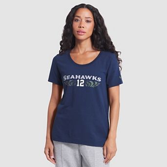 Women's Nike College Navy Seattle Seahawks 2025 Rivalries Collection Slub Dri-FIT T-Shirt