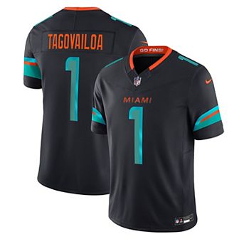 Men's Nike Tua Tagovailoa Pitch Blue Miami Dolphins 2025 Rivalries Collection Limited Jersey