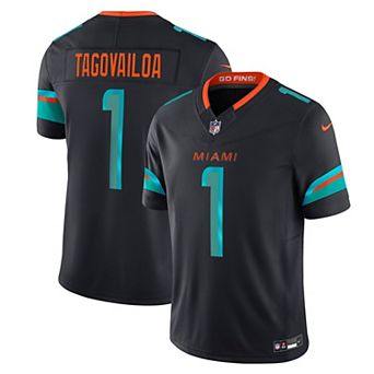 Men's Nike Tua Tagovailoa Pitch Blue Miami Dolphins 2025 Rivalries Collection Limited Jersey