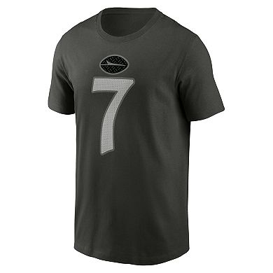 Men's Nike Justin Fields Gotham Green New York Jets 2025 Rivalries Collection Player Name & Number T-Shirt