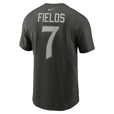 Men's Nike Justin Fields Gotham Green New York Jets 2025 Rivalries Collection Player Name & Number T-Shirt