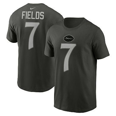 Men's Nike Justin Fields Gotham Green New York Jets 2025 Rivalries Collection Player Name & Number T-Shirt