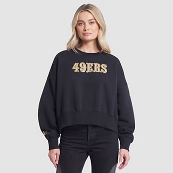 Women's Nike Black San Francisco 49ers 2025 Rivalries Collection Oversized Phoenix Fleece Sweatshirt