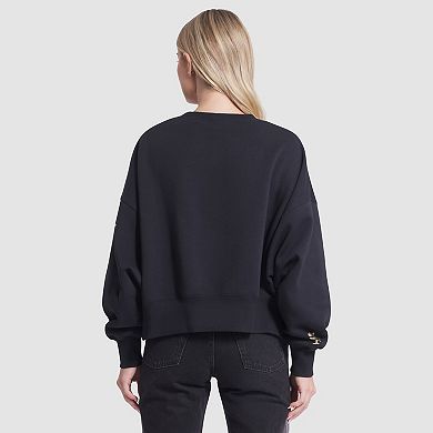 Women's Nike Black San Francisco 49ers 2025 Rivalries Collection Oversized Phoenix Fleece Sweatshirt