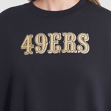 Women's Nike Black San Francisco 49ers 2025 Rivalries Collection Oversized Phoenix Fleece Sweatshirt