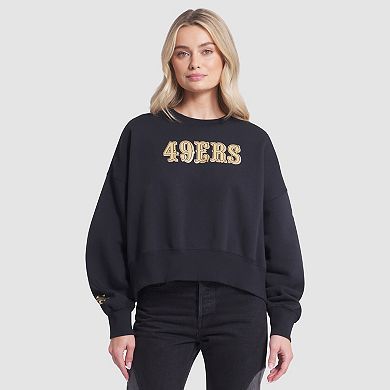 Women's Nike Black San Francisco 49ers 2025 Rivalries Collection Oversized Phoenix Fleece Sweatshirt