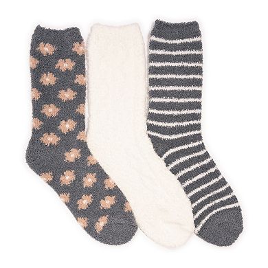 Women's MUK LUKS 3-Pack Cozy Crew Socks