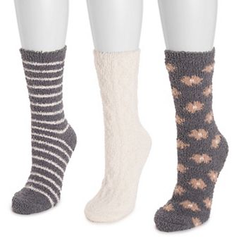 Women's MUK LUKS 3-Pack Cozy Crew Socks