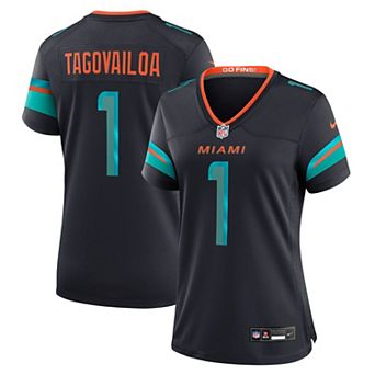 Women's Nike Tua Tagovailoa��Pitch Blue Miami Dolphins 2025 Rivalries Collection Game Jersey