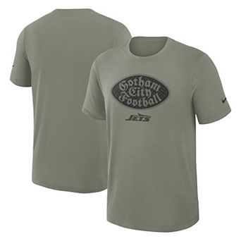 Men's Nike Dark Stucco New York Jets 2025 Rivalries Collection Slub Dri-FIT T-Shirt