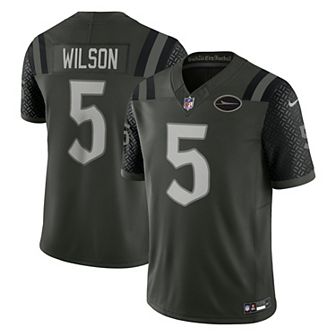 Men's Nike Garrett Wilson Gotham Green New York Jets 2025 Rivalries Collection Limited Jersey