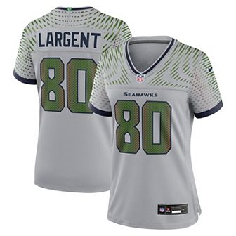 Women's Nike Steve Largent��Wolf Gray Seattle Seahawks 2025 Rivalries Collection Retired Game Jersey