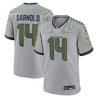 Men's Nike Sam Darnold Wolf Gray Seattle Seahawks 2025 Rivalries Collection Game Jersey