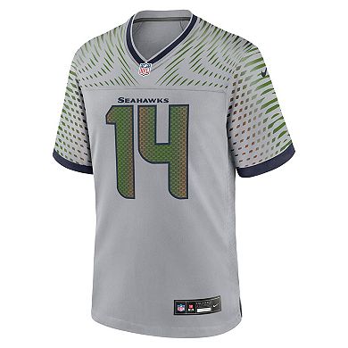 Men's Nike Sam Darnold Wolf Gray Seattle Seahawks 2025 Rivalries Collection Game Jersey
