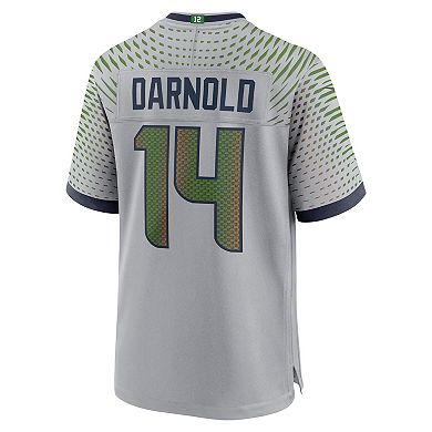 Men's Nike Sam Darnold Wolf Gray Seattle Seahawks 2025 Rivalries Collection Game Jersey