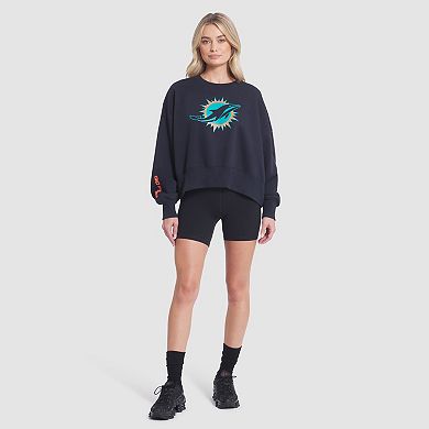 Women's Nike Pitch Blue Miami Dolphins 2025 Rivalries Collection Oversized Phoenix Fleece Sweatshirt