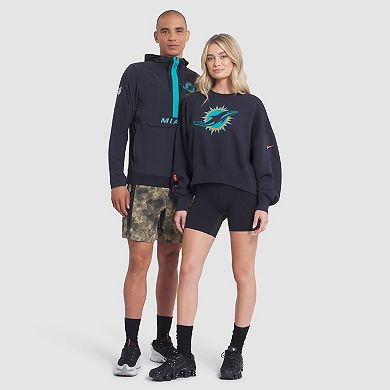 Women's Nike Pitch Blue Miami Dolphins 2025 Rivalries Collection Oversized Phoenix Fleece Sweatshirt