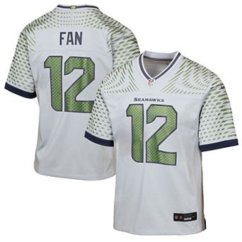 Youth Nike 12s Wolf Gray Seattle Seahawks 2025 Rivalries Collection Game Jersey