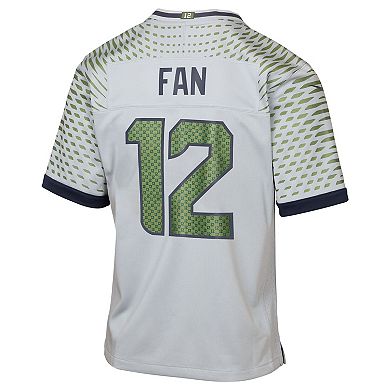 Youth Nike 12s Wolf Gray Seattle Seahawks 2025 Rivalries Collection Game Jersey
