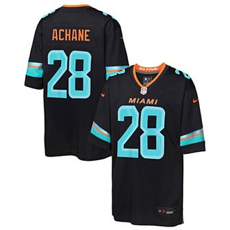 Youth Nike De�۪Von Achane Pitch Blue Miami Dolphins 2025 Rivalries Collection Game Jersey