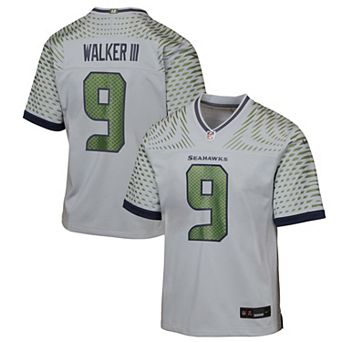 Youth Nike Kenneth Walker III Wolf Gray Seattle Seahawks 2025 Rivalries Collection Game Jersey