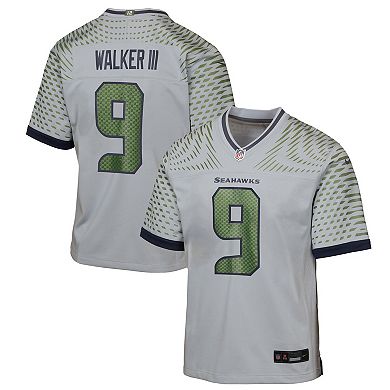 Youth Nike Kenneth Walker III Wolf Gray Seattle Seahawks 2025 Rivalries Collection Game Jersey