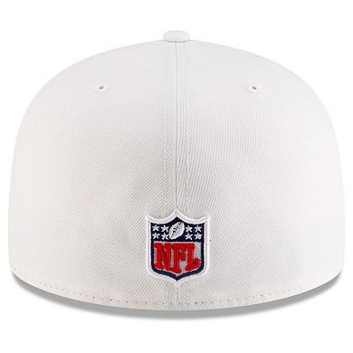 Men's New Era White Buffalo Bills 2025 Rivalries Collection Sideline Rope 59FIFTY Fitted Hat