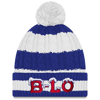 Women's New Era��Royal Buffalo Bills 2025 Rivalries Collection Braided Cuffed Knit Hat with Pom