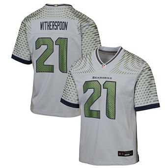 Youth Nike Devon Witherspoon Wolf Gray Seattle Seahawks 2025 Rivalries Collection Game Jersey