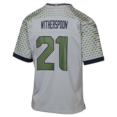 Youth Nike Devon Witherspoon Wolf Gray Seattle Seahawks 2025 Rivalries Collection Game Jersey