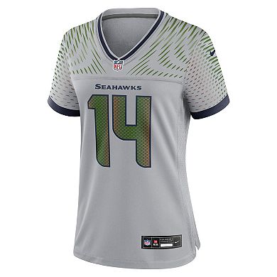 Women's Nike Sam Darnold Wolf Gray Seattle Seahawks 2025 Rivalries Collection Game Jersey