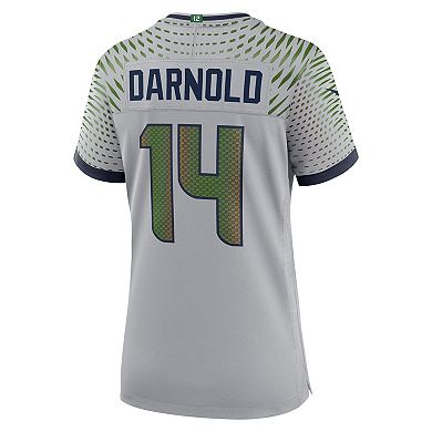 Women's Nike Sam Darnold Wolf Gray Seattle Seahawks 2025 Rivalries Collection Game Jersey