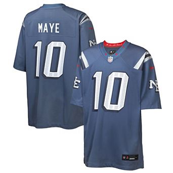 Youth Nike Drake Maye Blue New England Patriots Rivalries Collection Game Jersey