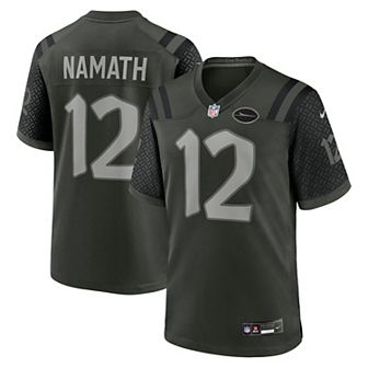 Men's Nike Joe Namath Gotham Green New York Jets 2025 Rivalries Collection Retired Player Game Jersey