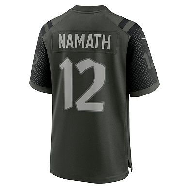 Men's Nike Joe Namath Gotham Green New York Jets 2025 Rivalries Collection Retired Player Game Jersey