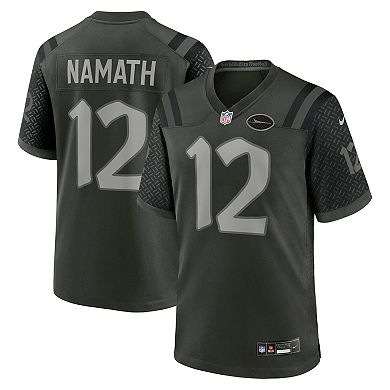 Men's Nike Joe Namath Gotham Green New York Jets 2025 Rivalries Collection Retired Player Game Jersey
