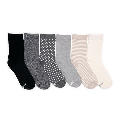 Women's MUK LUKS 6-Pack Dream Step Crew Socks