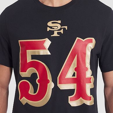 Men's Nike Fred Warner Black San Francisco 49ers 2025 Rivalries Collection Player Name & Number T-Shirt