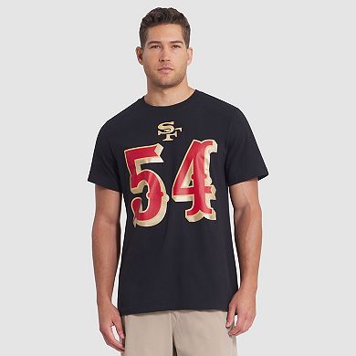 Men's Nike Fred Warner Black San Francisco 49ers 2025 Rivalries Collection Player Name & Number T-Shirt