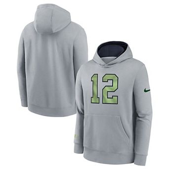 Youth Nike Wolf Gray Seattle Seahawks 2025 Rivalries Collection Club Hoodie